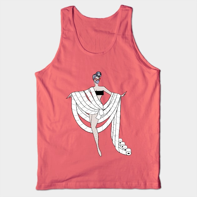 Toilet Paper Couture Tank Top by Illustrating Diva 